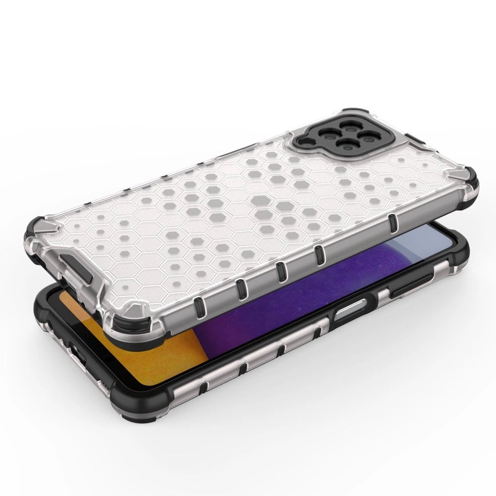 Honeycomb Case rustning med TPU Bumper til Samsung Galaxy A22 4G sort