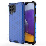 Honeycomb Case armor cover med TPU Bumper til Samsung Galaxy A22 4G blå