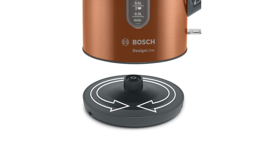 Bosch TWK4P439 elkedel 1,7 L 2400 W Sort, Guld