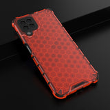 Honeycomb Case armor cover med TPU Bumper til Samsung Galaxy A22 4G rød