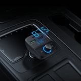 Ugreen FM Transmitter Bluetooth 5.0 MP3 bil oplader 3x USB TF micro SD 4.8 A sort (CD229)