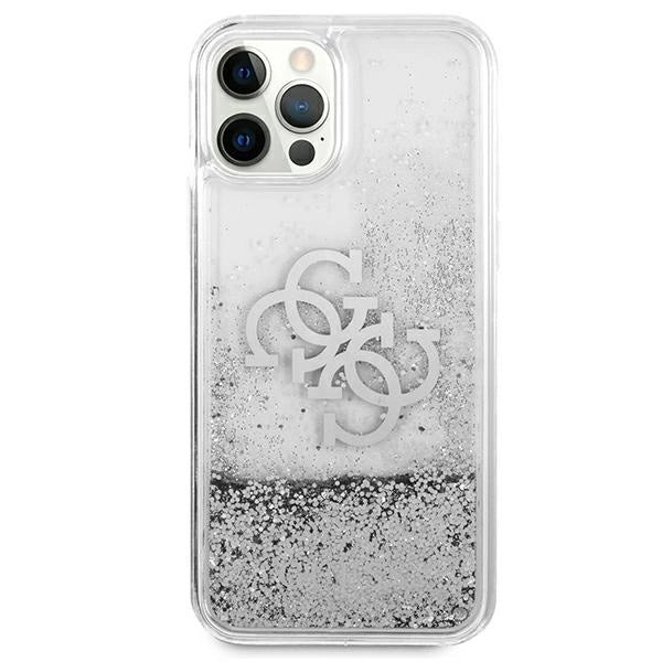 Guess GUHCP12LLG4GSI iPhone 12 Pro Max 6.7" sølv/sølv hardcase 4G Big Liquid Glitter