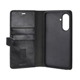 Samsung Galaxy A36 (5G) 2-in-1 Wallet Magnet Flip Cover m. Pung - Ægte Læder - Sort