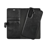 Samsung Galaxy A36 (5G) 2-in-1 Wallet Magnet Flip Cover m. Pung - Ægte Læder - Sort