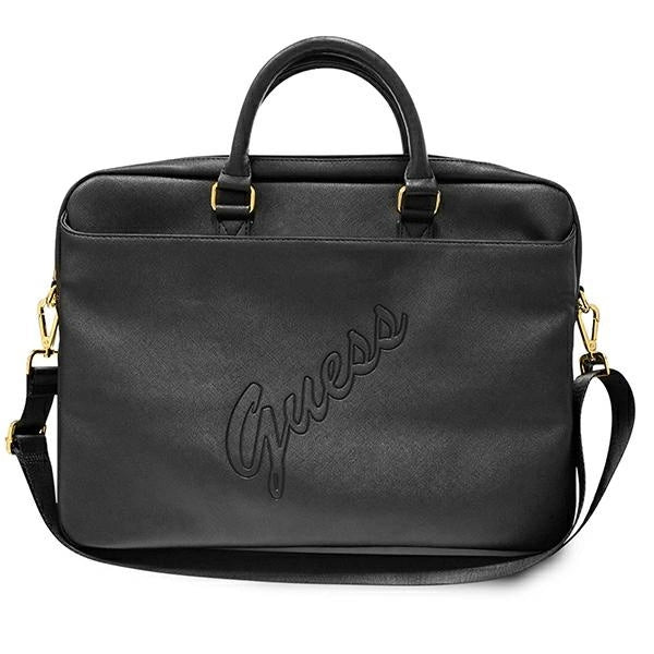 Gæt Saffiano Script taske til en 16 " laptop - sort