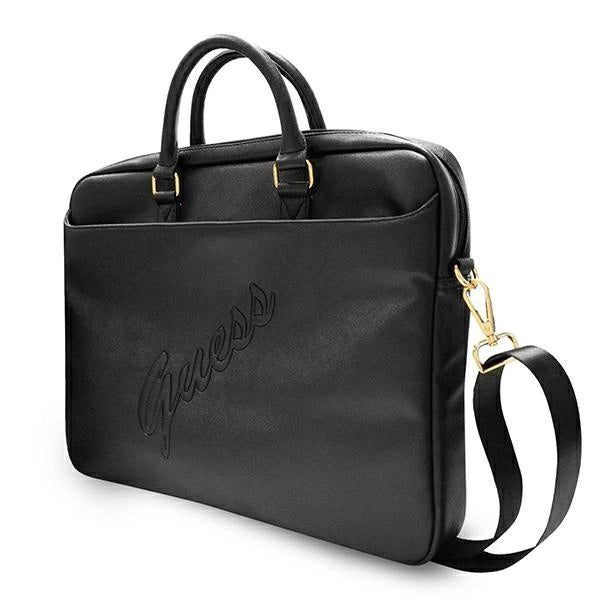 Gæt Saffiano Script taske til en 16 " laptop - sort