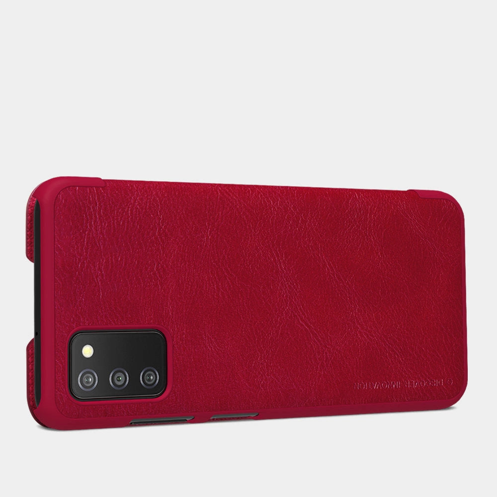 Nillkin Qin læderhylster for Samsung Galaxy A03s sort