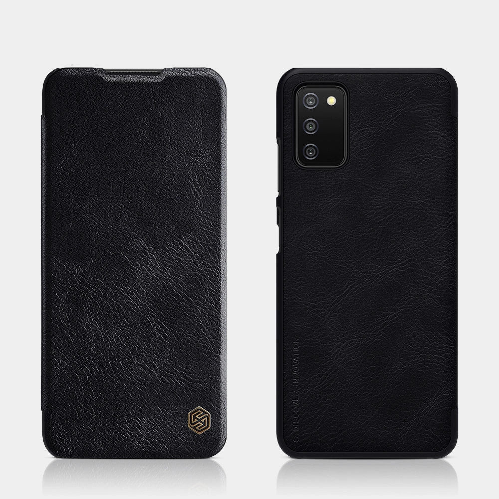 Nillkin Qin læderhylster for Samsung Galaxy A03s sort