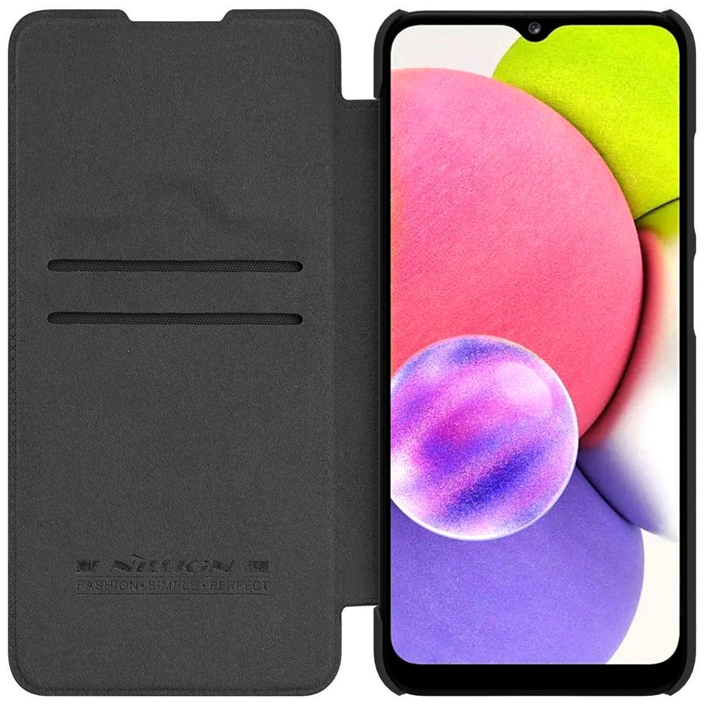 Nillkin Qin læderhylster for Samsung Galaxy A03s sort