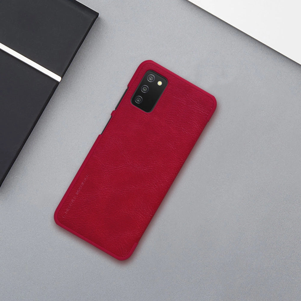 Nillkin Qin læder hylster tilfælde til Samsung Galaxy A03s rød