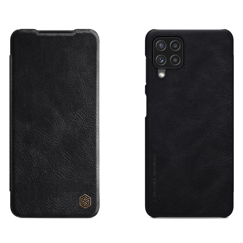 Nillkin Qin læderhylster for Samsung Galaxy A22 4G sort