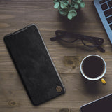 Nillkin Qin læderhylster for Samsung Galaxy A22 4G sort