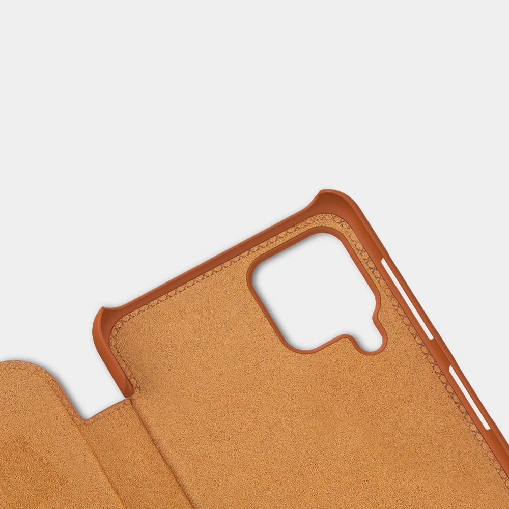 Nillkin Qin læderhylster for Samsung Galaxy A22 4G sort