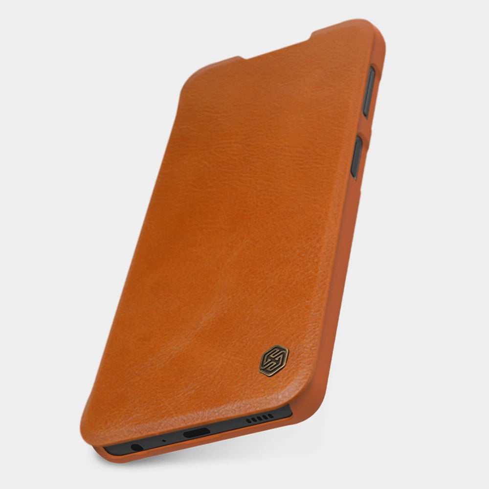 Nillkin Qin læder hylstercase til Samsung Galaxy A22 4G brun
