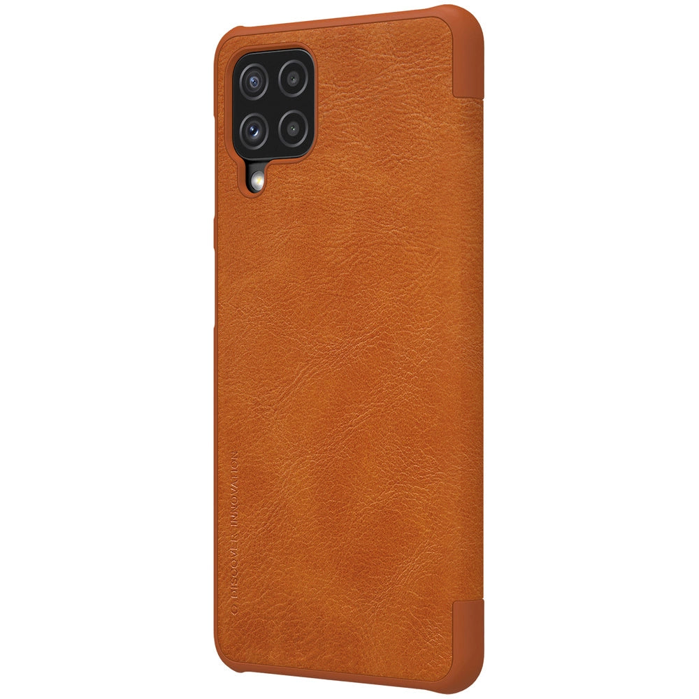 Nillkin Qin læder hylstercase til Samsung Galaxy A22 4G brun
