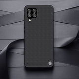 Nillkin Textured Case holdbar forstærket etui med gel ramme og nylon tilbage til Samsung Galaxy A22 4G sort