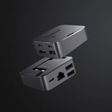 Joy Hubroom S-H121 USB-C stand - USB-A 3.0 / RJ45 / HDMI / USB-C / Thunderbolt til MacBook Pro - grå