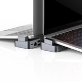 Joy Hubroom S-H121 USB-C stand - USB-A 3.0 / RJ45 / HDMI / USB-C / Thunderbolt til MacBook Pro - grå