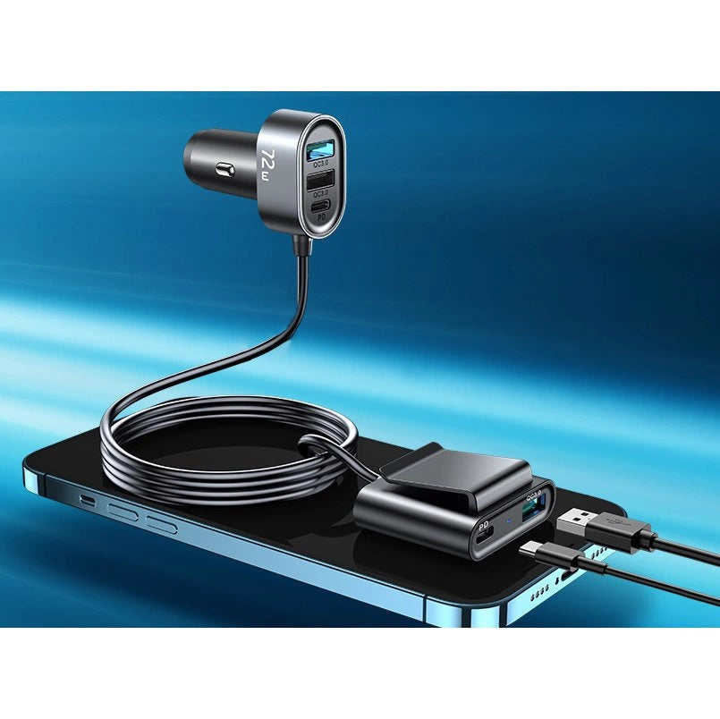 Joyroom biloplader 2xPD + 2xQC3.0 72W 1,5m sort (JR-CL05)