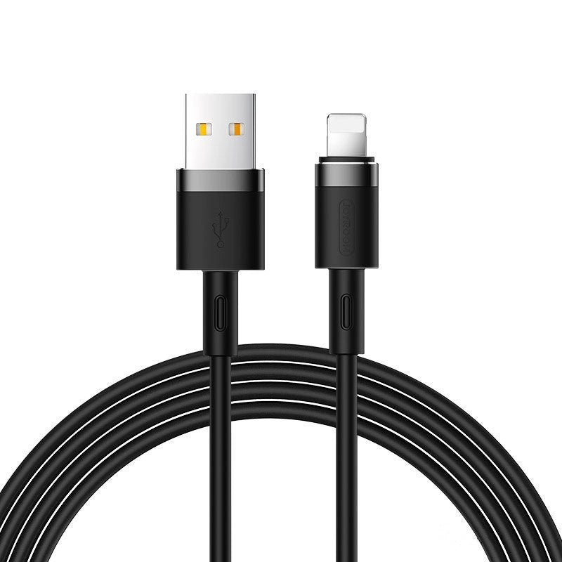Joyroom flydende silikone datakabel N2 USB-A / Lightning 2,4A 1,2m - sort