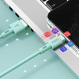 Joyroom flydende silikone datakabel N2 USB-A / Lightning 2,4A 1,2m - sort