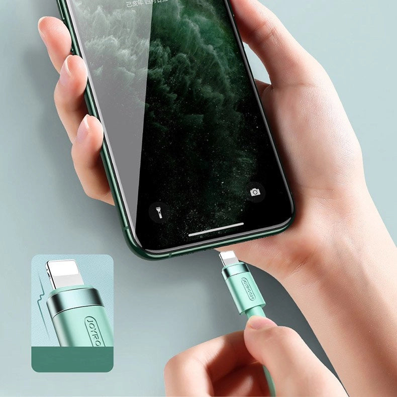 Joyroom flydende silikone datakabel N2 USB-A / Lightning 2,4A 1,2m - sort