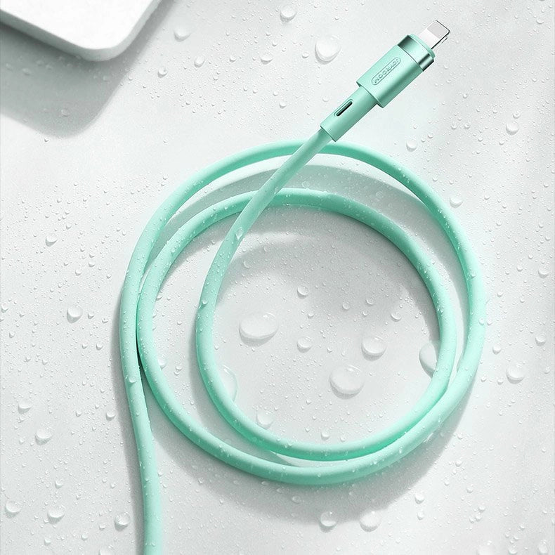 Joyroom flydende silikone datakabel N2 USB-A / Lightning 2,4A 1,2m - sort