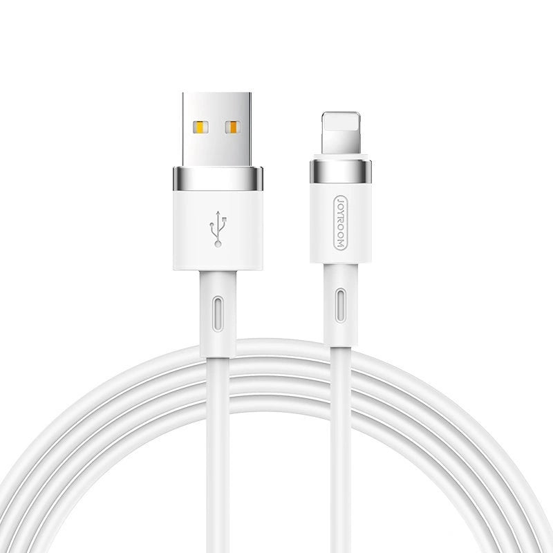 Joyroom flydende silikone datakabel N2 USB-A / Lightning 2,4A 1,2m - hvid