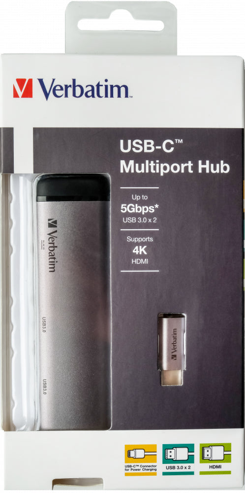 Verbatim 49140 dockingstation USB 3.2 Gen 1 (3.1 Gen 1) Type-C