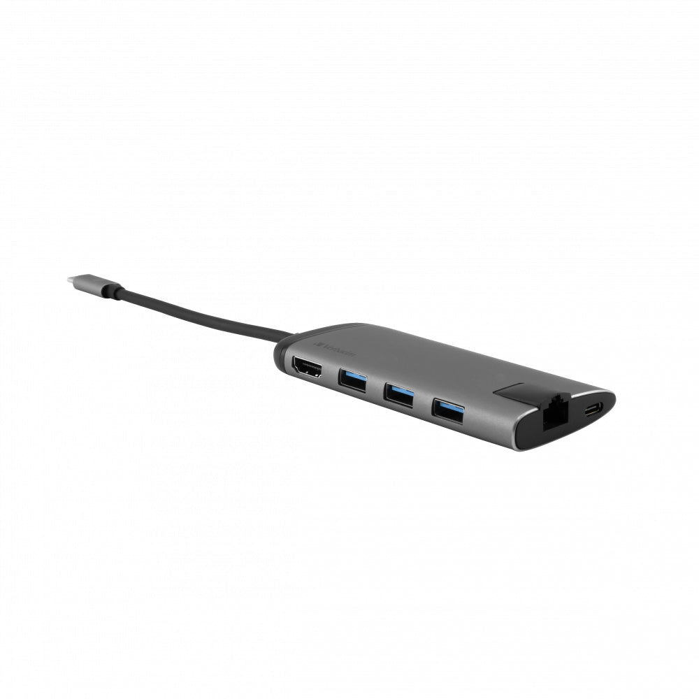 Verbatim 49142 dockingstation USB 3.2 Gen 1 (3.1 Gen 1) Type-C Sort, Sølv