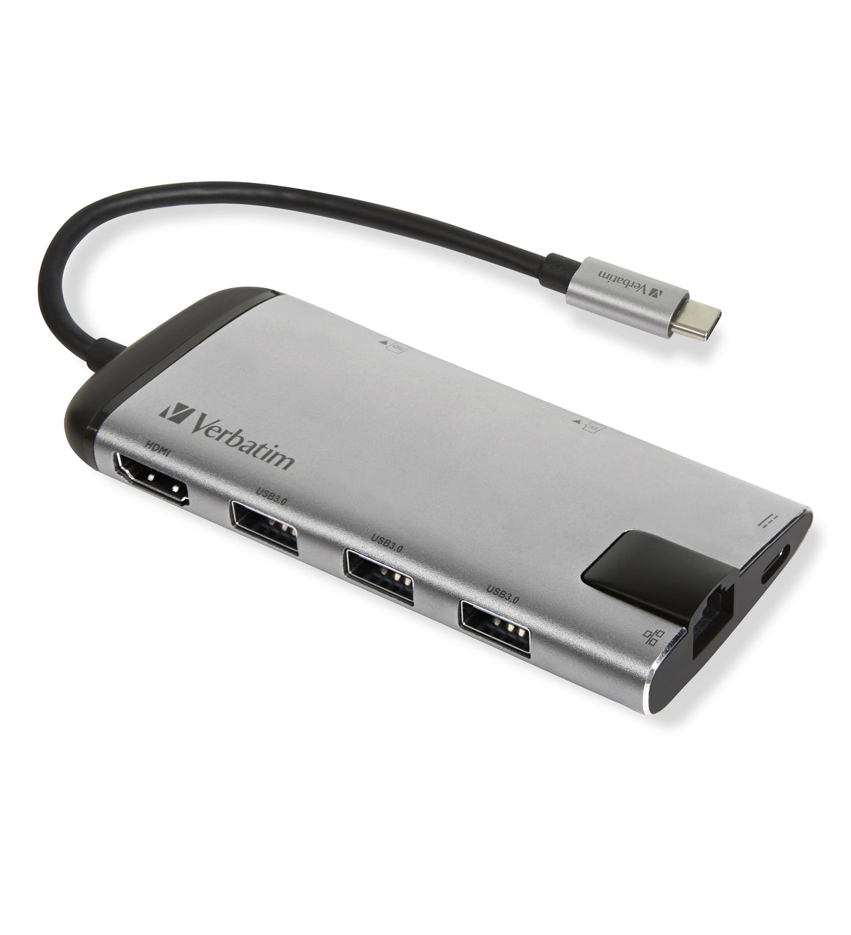 Verbatim 49142 dockingstation USB 3.2 Gen 1 (3.1 Gen 1) Type-C Sort, Sølv