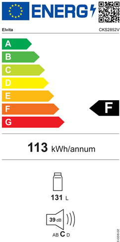 Elvita CKS2852V MED 4 ÅRS GARANTI Fritstående køleskab