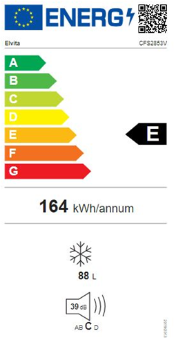 ELVITA CFS2853V - FRITSTÅENDE FRYSESKAB