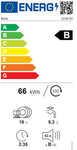 Elvita CDI8616V opvaskemaskine til integrering