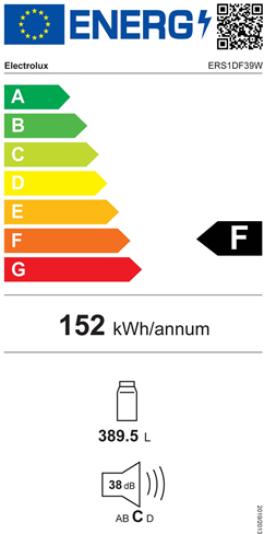 ELECTROLUX ERS1DF39W-H - FRITSTÅENDE KØLESKAB