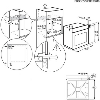 ELECTROLUX EO80PNK1 - OVN TIL INDBYGNING