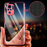 Clear Color Case Gel TPU Galvaniseret ramme Cover til Xiaomi Redmi Note 10 5G / Poco M3 Pro blå