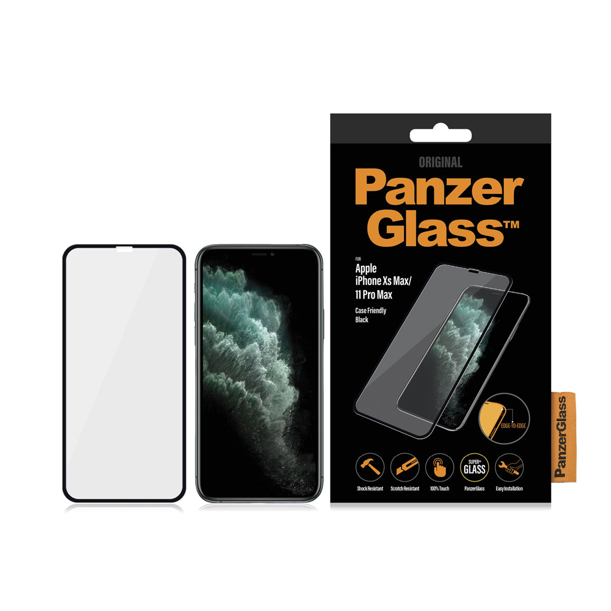 PanzerGlass iPhone Xs Max/11 Pro Max, Black (Case Friendly)