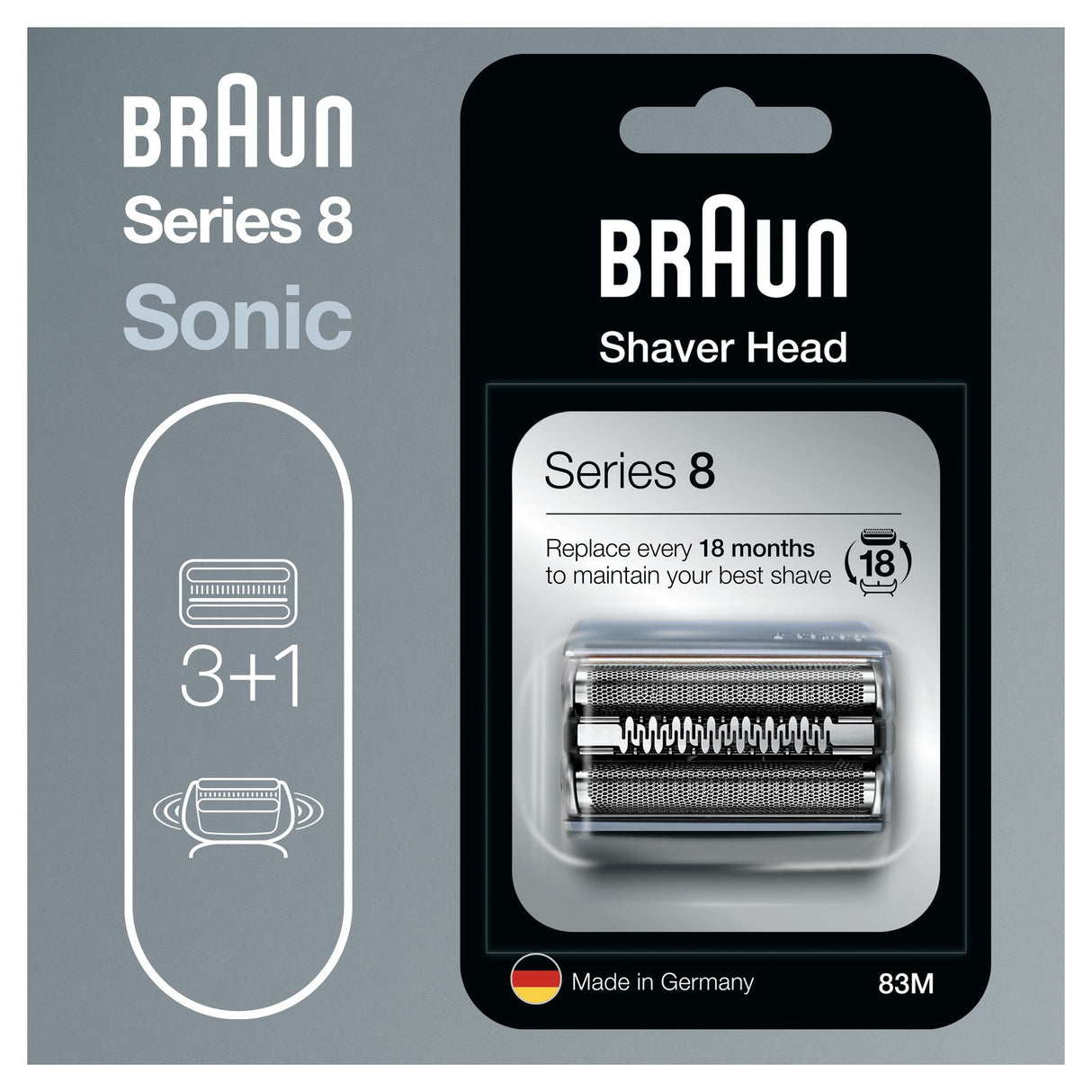 Braun Series 8 Cassette 83M Barberingshoved