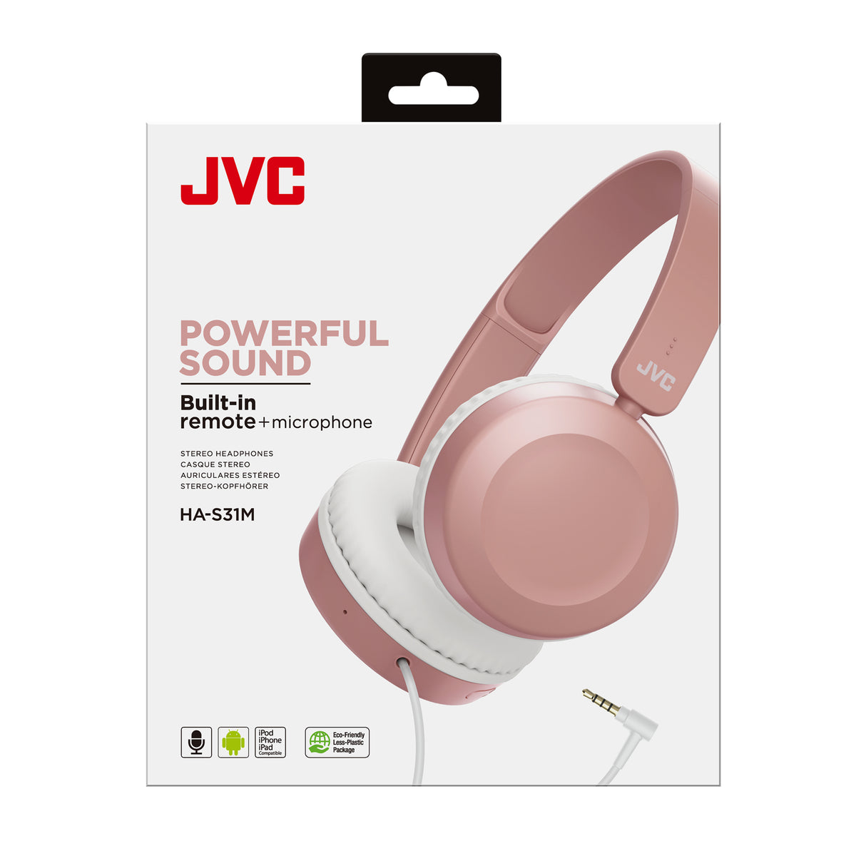 JVC HA-S31M-P Headset Ledningsført Opkald/musik Lyserød