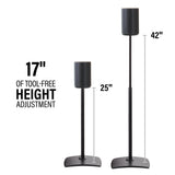 SANUS WSSE1A2-B2 - ADJUSTABLE SPEAKER STAND SONOS ERA 100 - PAIR - BLACK