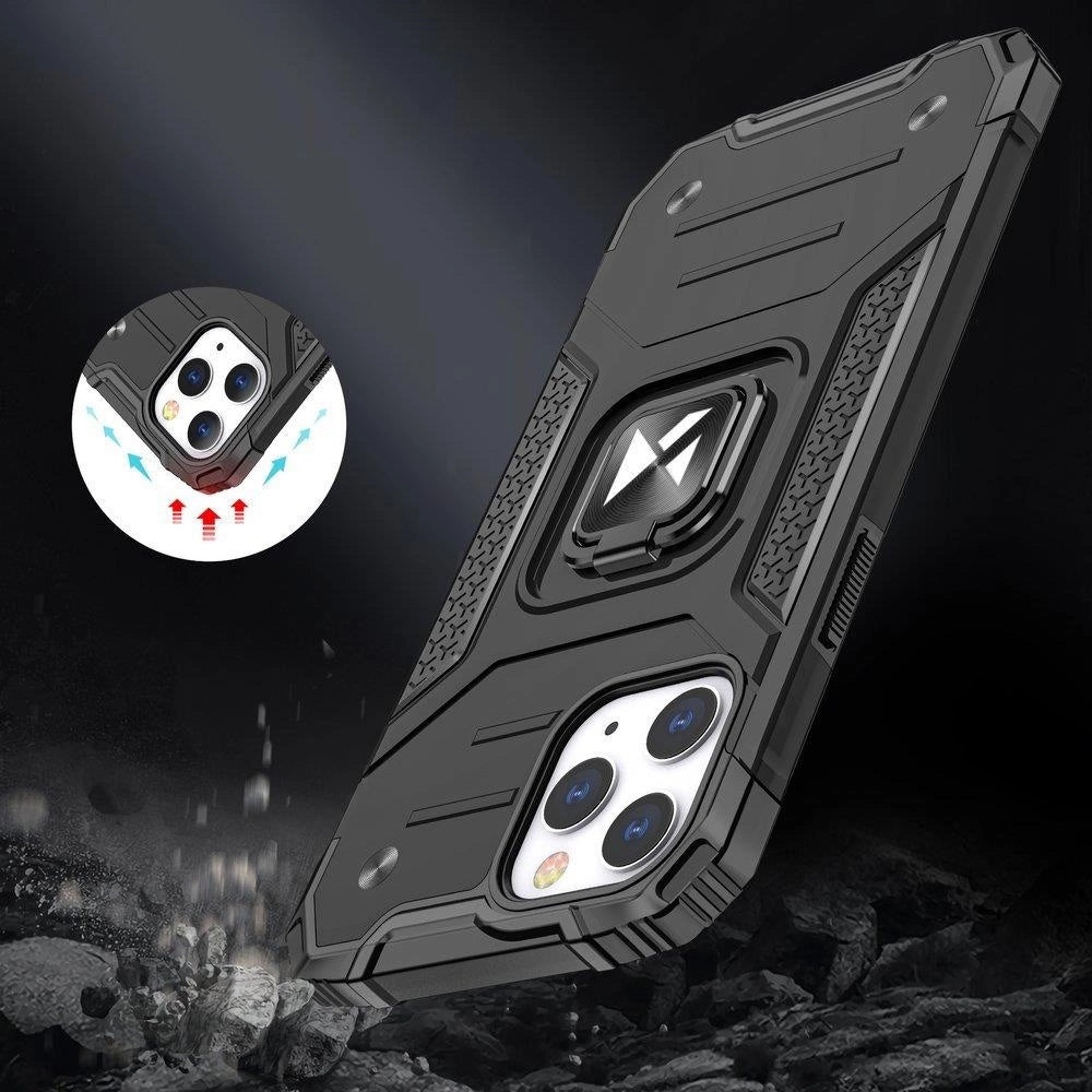 Wozinsky Ring Armor Case Kickstand Tough Rugged Cover til iPhone 13 Pro rose