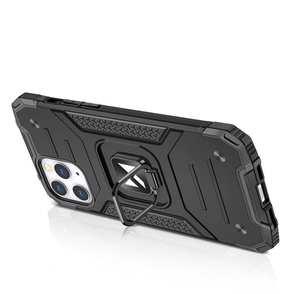 Wozinsky Ring Armor Case Kickstand Tough Rugged Cover til iPhone 13 Pro blå