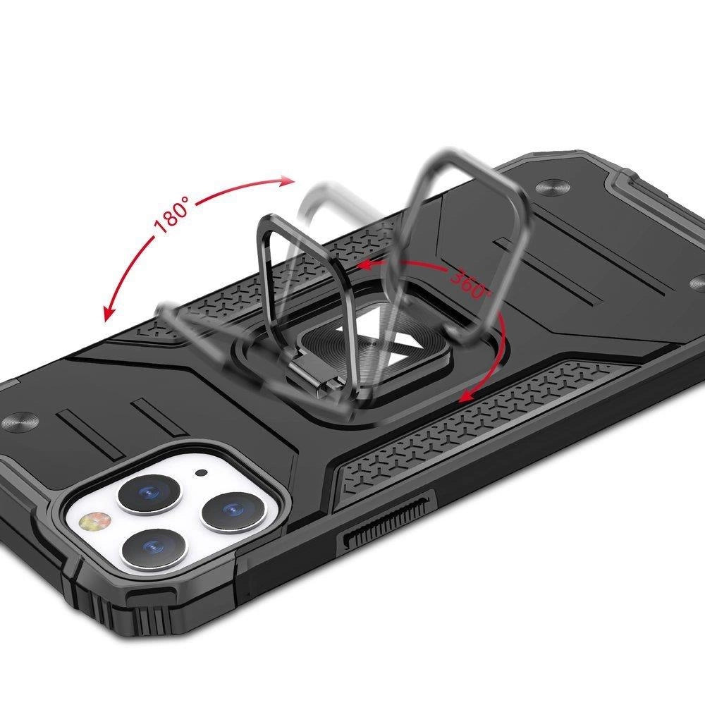 Wozinsky Ring Armor Case Kickstand Tough Rugged Cover til iPhone 13 Pro blå