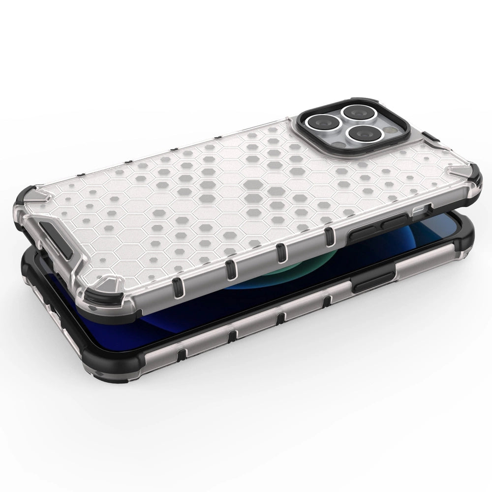 Honeycomb Case armor cover med TPU Bumper til iPhone 13 Pro Max blå