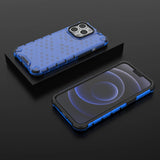 Honeycomb Case rustning med TPU Bumper til iPhone 13 Pro blå