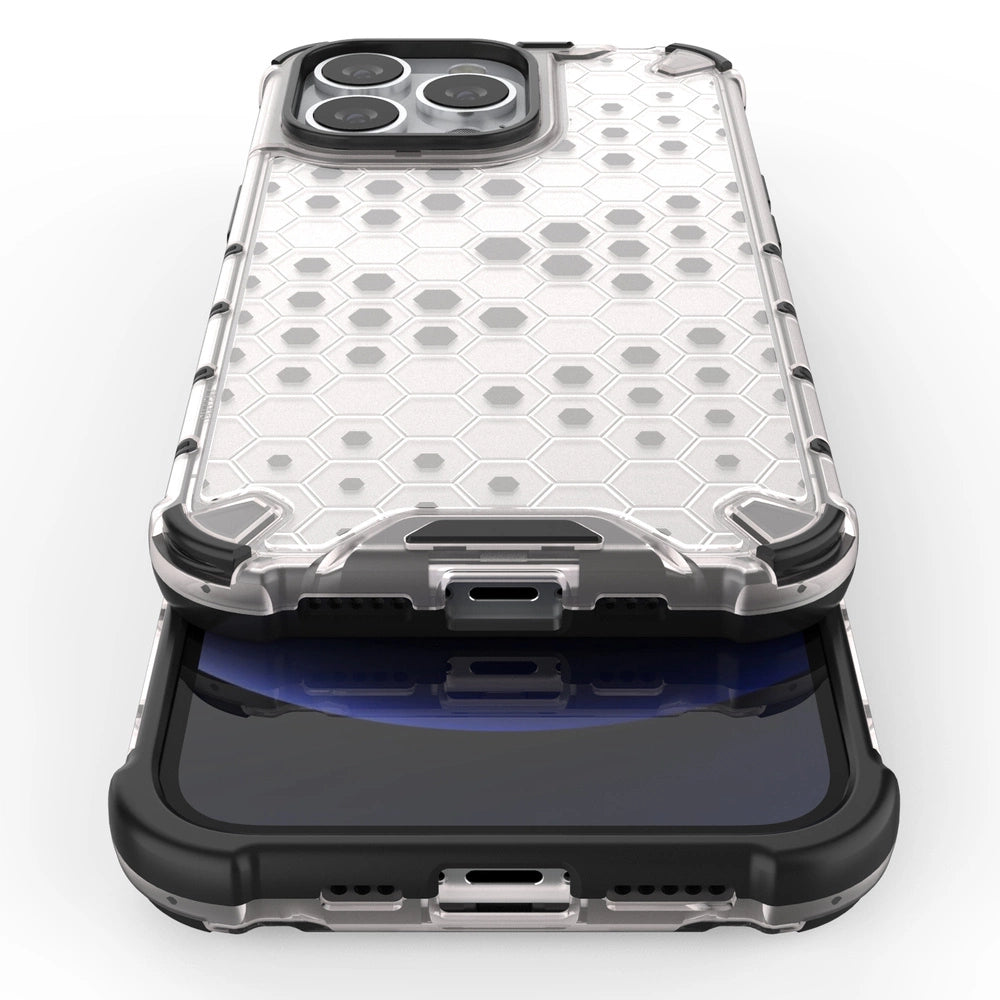 Honeycomb Case rustning med TPU Bumper til iPhone 13 Pro grøn