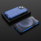 Honeycomb Case armor cover med TPU Bumper til iPhone 13 mini sort
