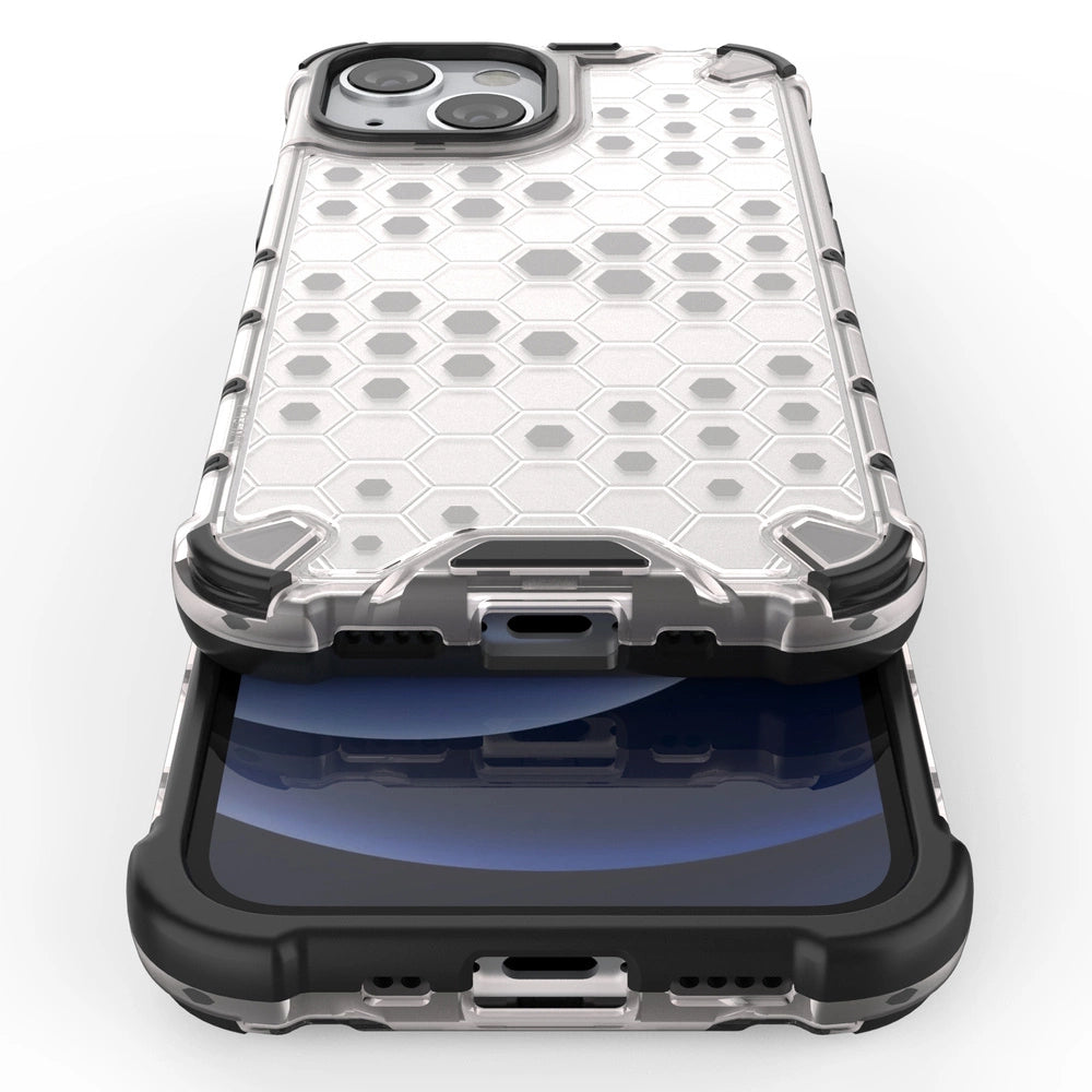 Honeycomb Case rustning med TPU Bumper til iPhone 13 mini sort