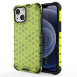Honeycomb Case rustning med TPU Bumper til iPhone 13 mini grønt
